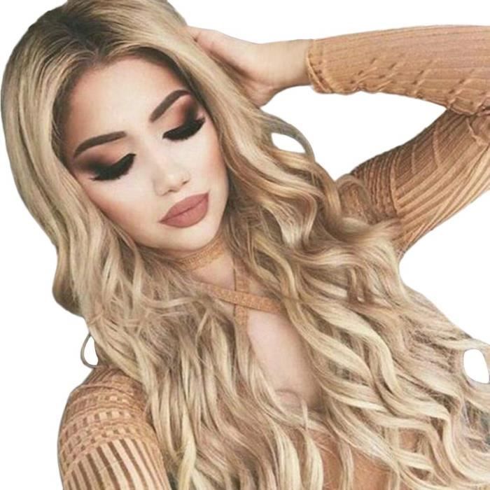 perruque femme blonde longue