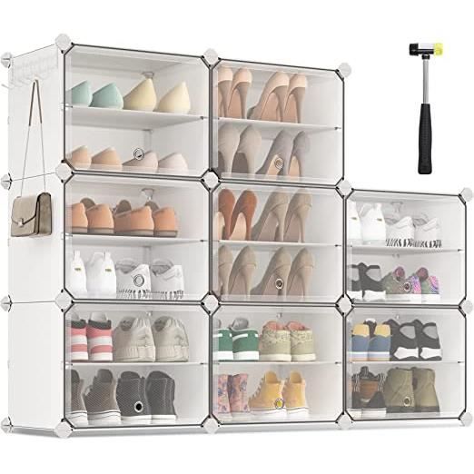 SONGMICS Étagère à Chaussures, Armoire De Rangement, Meuble à Chaussures, Étagère Tissu Non