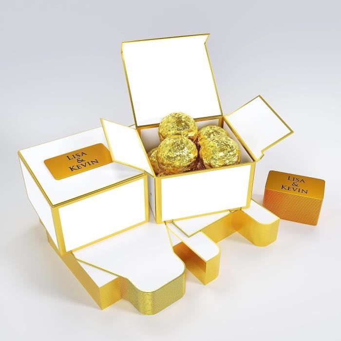 Lot De 10 Boîtes à Bonbons Mariage Renard Mignon - Boîtes Dragées Animaux Papier Décoratives Pour Fêtes & Anniversaires