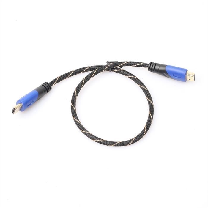 0.5M Tressé HDMI Câble V1.4 AV HD 3D pour PS3 Xbox HDTV 1080P DF Cdiscount TV Son Photo
