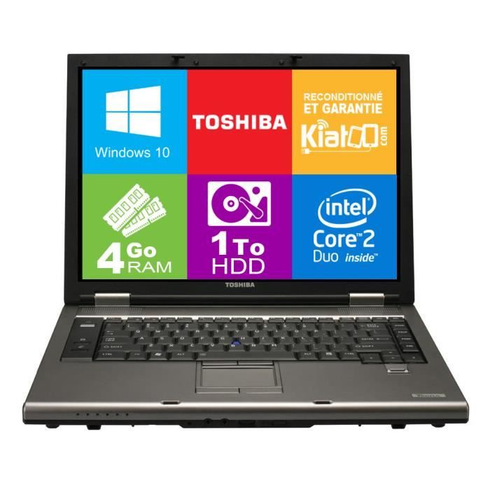  PC Portable ordinateur portable 15 pouces TOSHIBA TECRA A9 core 2 duo,4 go ram 1 to disque dur,windows 10 pas cher