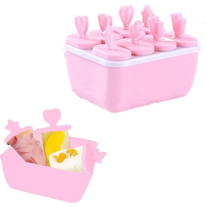 Lot De 6 Moules à Glace Réutilisables Pour Enfants - Avec Bâtons, Plastique Alimentaire PP