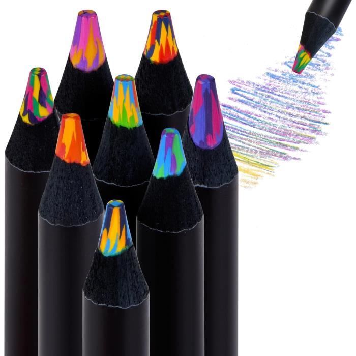 HAMKU Lot De 5 Crayons De Couleur Empilables – Cire De Haute Qualité, Couleurs Vives – Cadeau Anniversaire, Petit Prix, Pour écoles Et Goûters