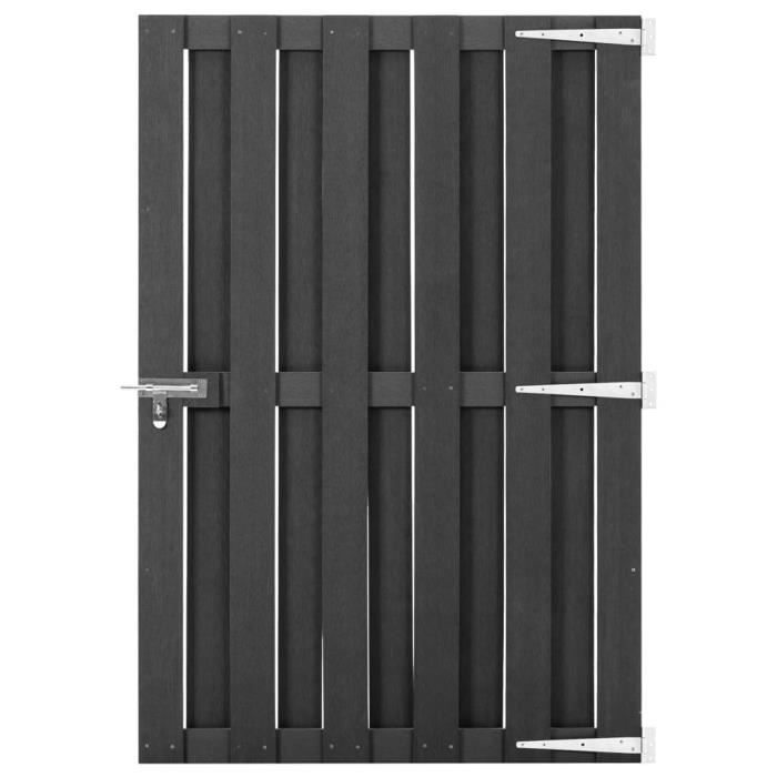 Portillon - VIDAXL - 49085 - WPC - 100x150 cm - Gris - Battant