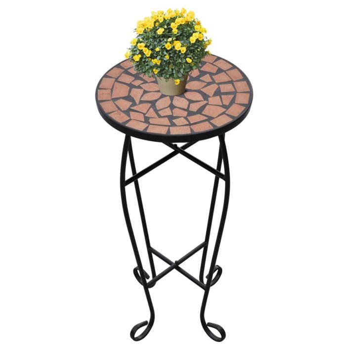 vidaXL Table d'Appoint Mosaïque Cuite et