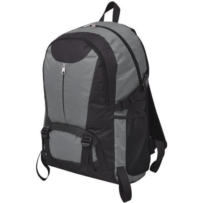 vidaXL Sac à dos de randonnée 40 L noir et gris vidaXL Sac à dos de randonnée 40 L noir et gris
