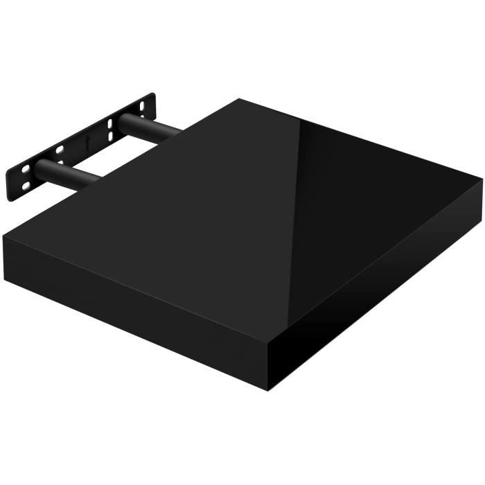 WOLTU Étagère Murale Tablette Murale Panneau de Bois Étagère Flottante Étagère à Livres 30x22 9x3 8cm Nior RG9489sz