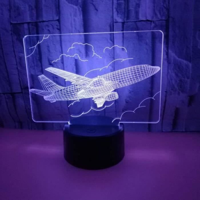 3D Briquet LED Lampe Art Déco Lampe Lumières LED Décoration Maison Enfants Cadeau Lumière Touch Control 7 Couleurs Change USB Lampes Bureau Powered