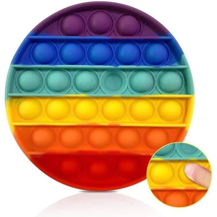 BL00752-Push POP IT Fidget Toy en Silicone ROND Multi-couleur Jouet ...