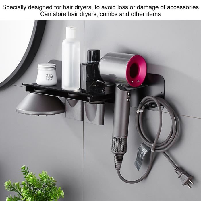 Support Mural Sèche-cheveux Support Sèche-cheveux AONEDAY - Fixation Murale Aluminium Spirale Rangement Sèche-cheveux Support Mural Sèche-cheveux Support Sèche-cheveux AONEDAY - Fixation Murale Aluminium Spirale Rangement Sèche-cheveux