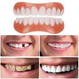 Dentier en silicone avec autocollants de blanchiment, sourire adulte, fausses dents supérieures et inférieure-1