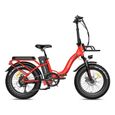 Vélo électrique FAFREES F20 MAX 500W 48V 22,5Ah max 45km/h Rouge avec Cadeau Pompe-1