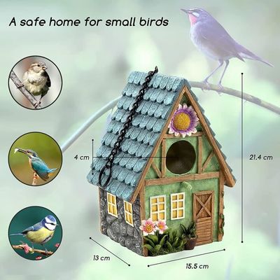 Maison d'oiseau, maison d'oiseau bleue résistante à l'humidité 4 pièces -  Cdiscount Animalerie