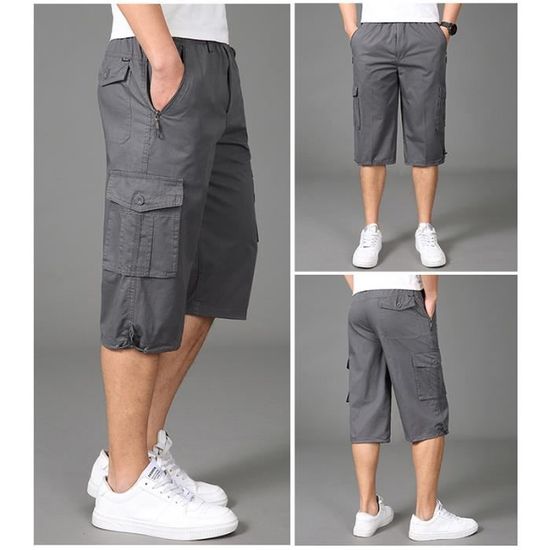 Bermuda Stretch Gris Anthracite Rayé Cop Copine - Taille 40 - Occasion Très Bon état