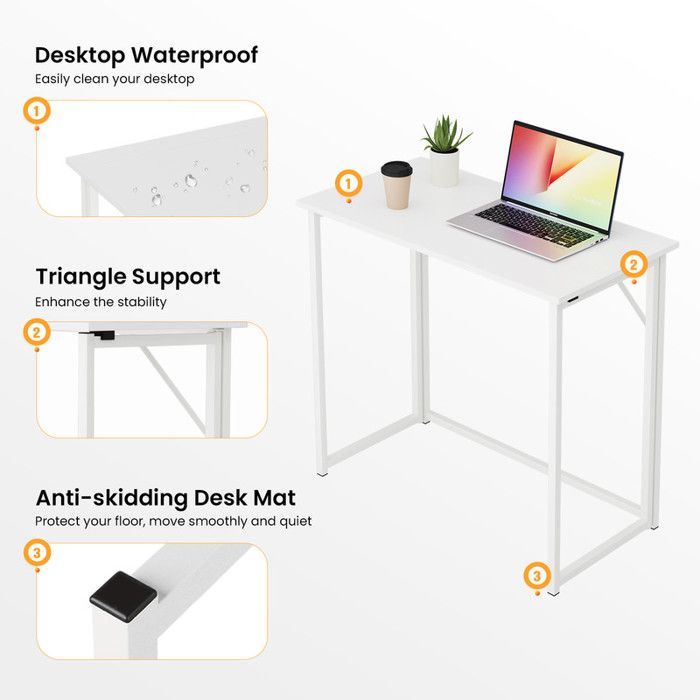 MEUBLE COSY Petits Espaces Table D'Ordinateur Pliante Pour Bureau