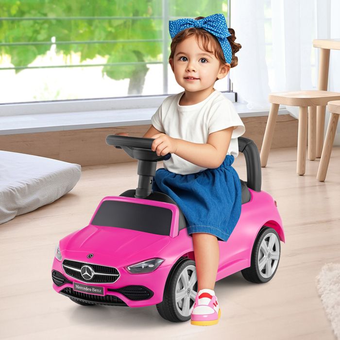 Porteur Enfant Mercedes-Benz - Voiture à Pédales Avec Klaxon Et Rangement Pour 1-3 Ans