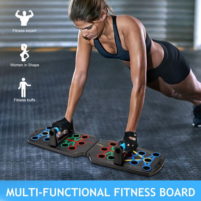 Planche De Pompes Multifonction 10 En 1 AERLANG - Pliable Et Portable - Pour Entraînement Musculaire à Domicile - 6