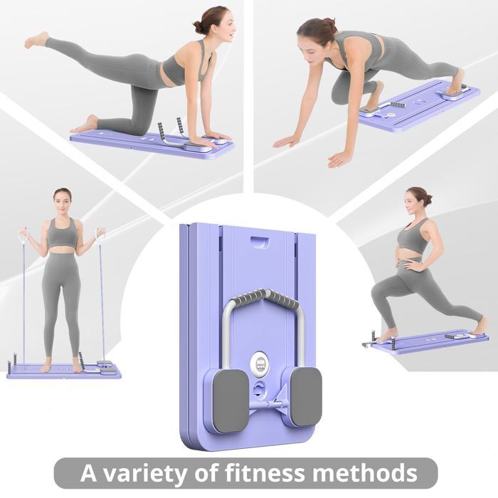 Planche De Fitness Pliable Et Multifonction Violette - Pilates & Gym à La Maison