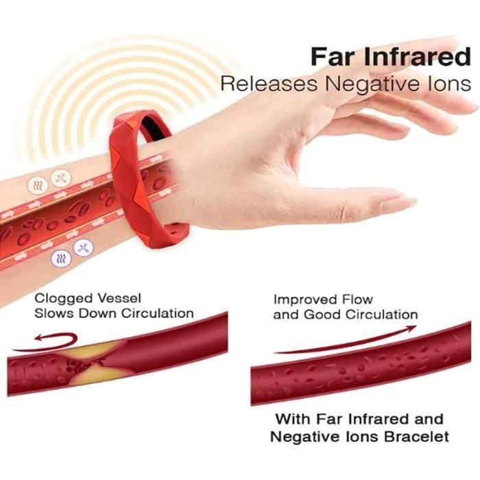 Wristband Redup Far Infrared Negative Ions Wristband Anti Static Silicone Negative ION Silica Gel Balance Energy Bracelet 3pcs Cdiscount Au quotidien