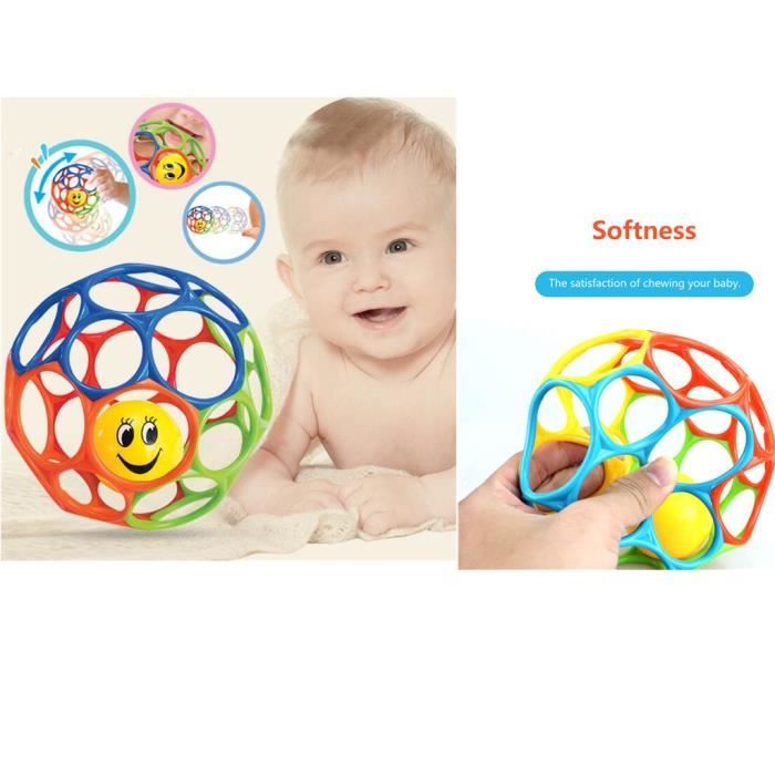 Balle De Préhension Bébé Silicone Sans BPA - Anneau Dentition Jouet Montessori