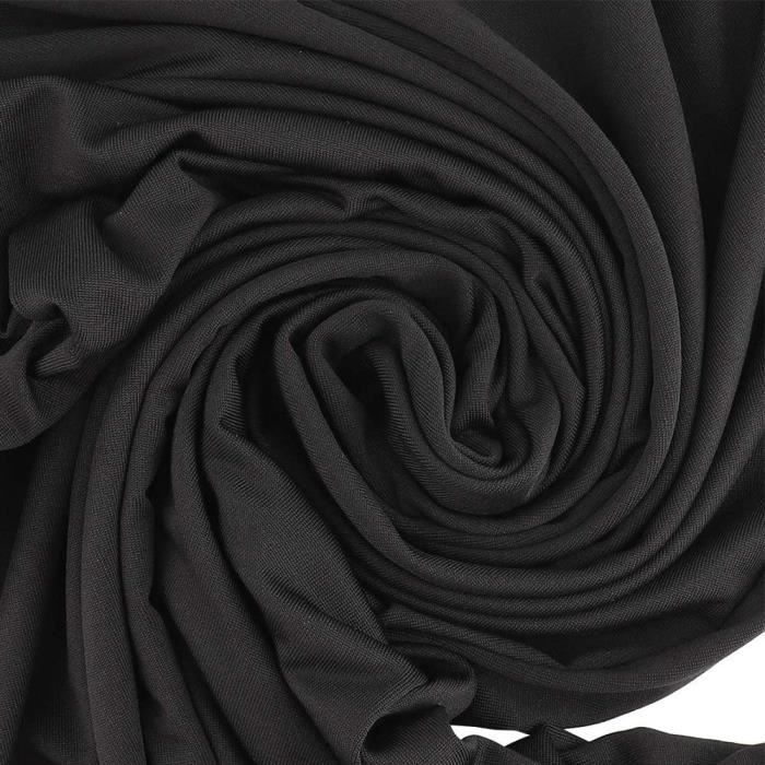 Robe longue en coton avec jupon Noir Elegante et droite Noir Cdiscount Pret a Porter