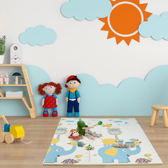 Relaxdays de jeu 34 pièces avec bord - tapis puzzle chambre d'enfant - carreaux de jeu Relaxdays de jeu 34 pièces avec bord - tapis puzzle chambre d'enfant - carreaux de jeu