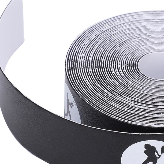 Bnineteenteam Ruban De Raquette De Tennis, Ruban De Protection De Tête De Raquette PU 5 M Ruban De Tête De Raquette De Tennis à Viscosité Modérée Flexible Pour équipement De Sport(Blanc