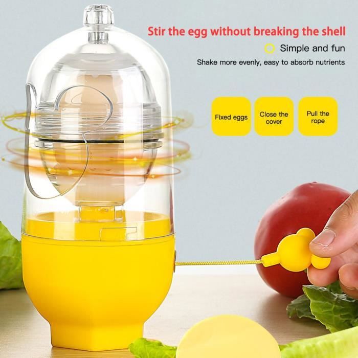 Fouet à manivelle + batteur à œufs, fouet à main en acier inoxydable - Outil de cuisine (orange Fouet à manivelle + batteur à œufs, fouet à main en acier inoxydable - Outil de cuisine (orange