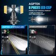 Ampoules H7 LED avec Ventilateur 16000LM AGPTEK, 600% Super Blanc Lampe H7 Voiture 80W 6000K Anti-Erreur - 2PCS-2