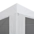 Tente de réception pliante imperméable avec parois latérales en maille - Blanc - Super magnifique-2