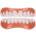 Dentier en silicone avec autocollants de blanchiment, sourire adulte, fausses dents supérieures et inférieure-2