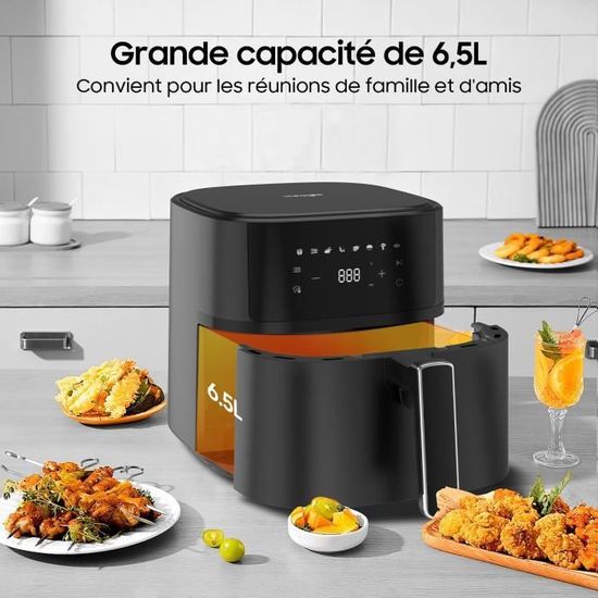 Friteuse Sans Huile Dual Zone 11L Iceagle - XXL Double Tiroir Air Fryer 1700W, 6 En 1, Écran Tactile - Repas Sains Famille