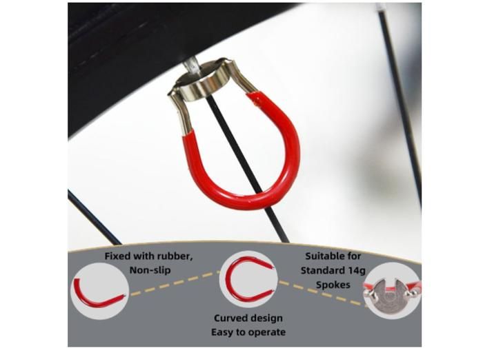 Oumers 3PCS Clé De Roue De Vélo, Outil De Clé à Rayon 8 Rayons 8 Way