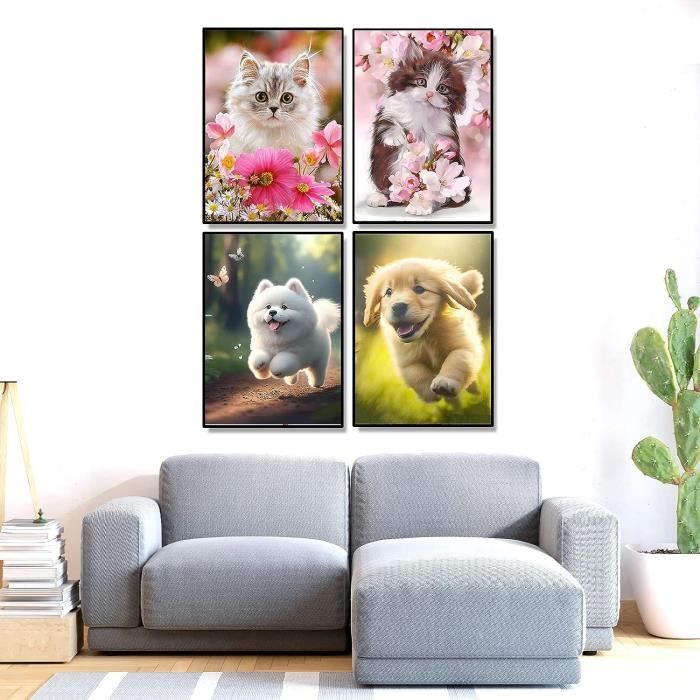 Jieyisier Peinture Numero Adulte Débutant,Chat Peinture Par