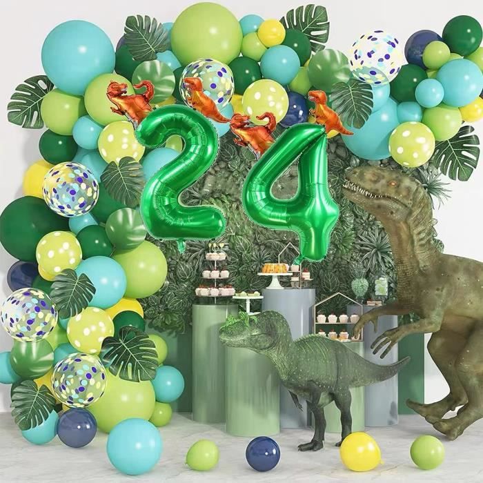 Chiffre géant dinosaure bleu et orange en carton - anniversaire enfant