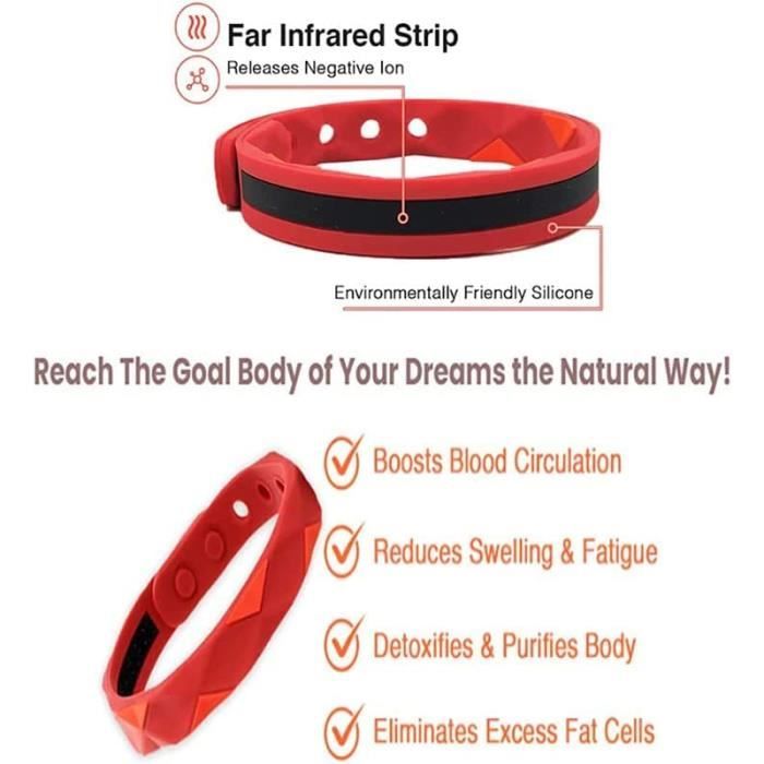 Wristband Redup Far Infrared Negative Ions Wristband Anti Static Silicone Negative ION Silica Gel Balance Energy Bracelet 3pcs Cdiscount Au quotidien
