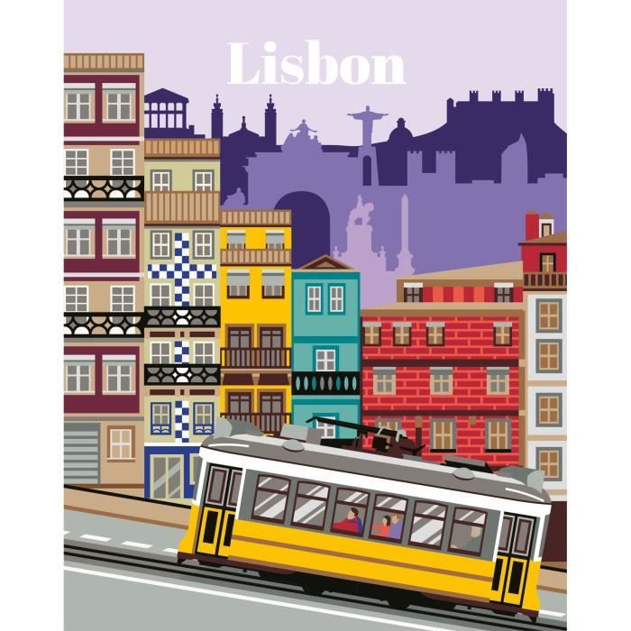 Ravensburger CreArt Peinture Par Numéros Adulte – Lisbon 24x30 Cm – Kit Complet Détente & Créativité Avec Vernis Brillant