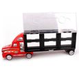 Jouets camion et voitures transporteur porte conteneur 12 voitures d’alliage cadeaux portables-3