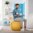 Ballon d'assise Ergo Cosy Leitz - Jaune - Pour une meilleure posture et soulagement des maux de dos-3