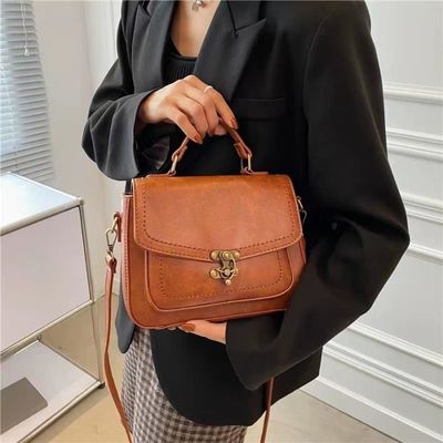 Sac à main cuir marron vintage sales