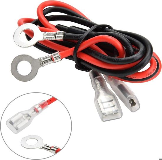 Prise Allume-cigare 12V/24V - Lot De 4 Avec Fusible 5A Et Voyant LED - Pour Voiture, Camping-car, Bateau, Moto