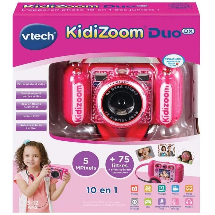 Appareils photos numériques pour enfants VTech - KIDIZOOM Duo DX 1 Rose.  Appareil Photo numérique avec 10 Fonctions diff 346995 - Cdiscount Jeux -  Jouets