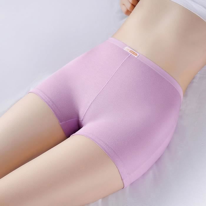 Pack De 6 Boxers Femme Coton - Sans Couture Respirants - Shorty Élastique Confortable - Taille Haute