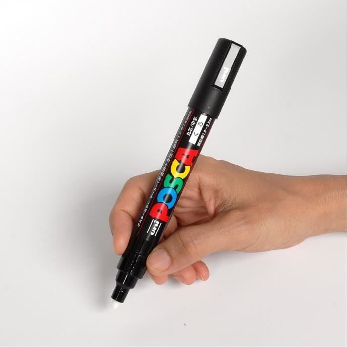 Marqueur de peinture Uni Posca PC-5M, stylos à pointe moyenne, 1.8