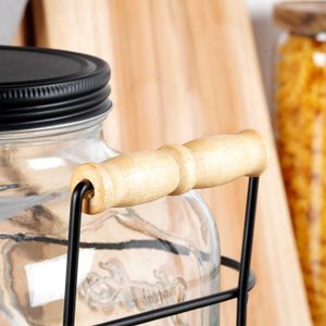 Support Carré En Bois Pour Distributeur De Boissons Et Pots De Fleurs - Alipis