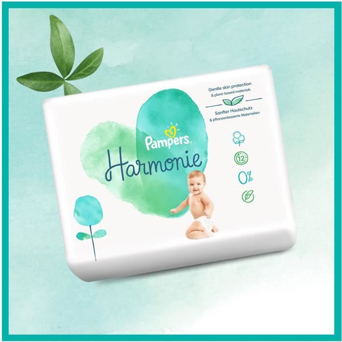 Pampers Couches Harmonie taille 2, 4-8 kg, pack mensuel 1x240