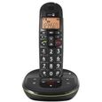 DORO Téléphone sans fil PhoneEasy 105wr - Système de répondeur avec ID d'appelant - DECT\GAP - Noir-0