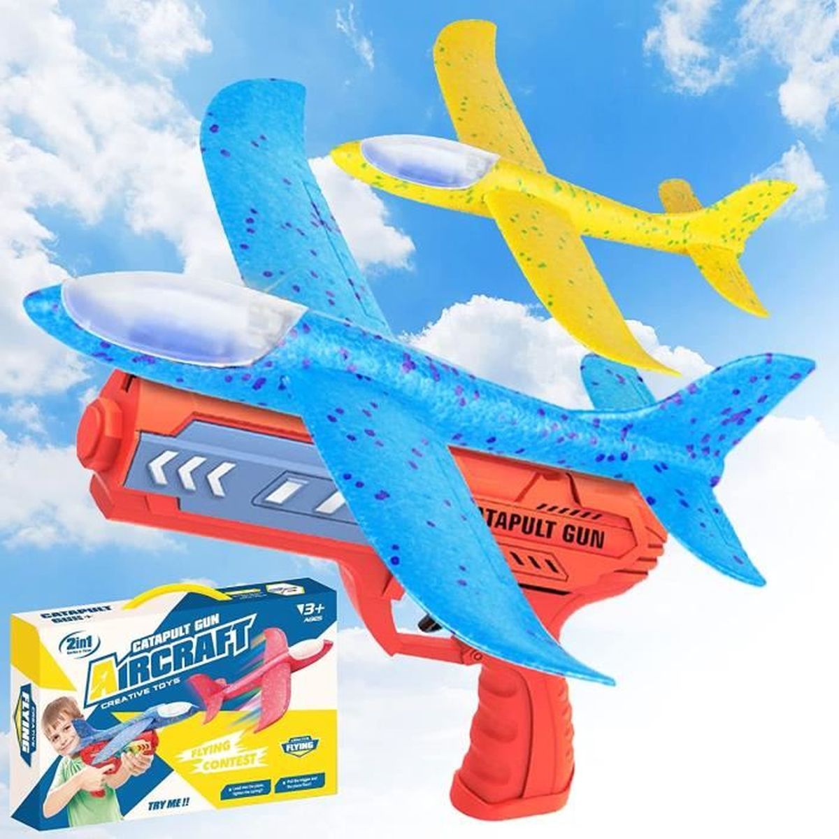 Jeu VCOSTORE Avion En Polystyrène Avec Catapulte - Jouet Extérieur Pour Enfants 6 Ans Enfant 6 Ans - 4