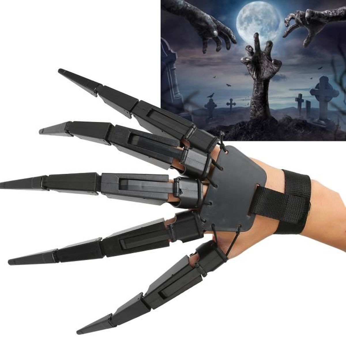 Gants Griffes Halloween HELIAN - Doigts Articulés Flexibles Imprimés 3D Pour Cosplay Effrayant