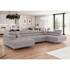 MEUBLESLINE Canapé d'angle convertible ANNIO U- Gris Angle droit